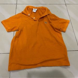 Lacoste Bright Orange Short Sleeve Polo Shirt Boy Youth 14